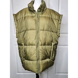 Free People FP Movement In A Bubble Puffer Vest Size Large Gorpcore Oversized